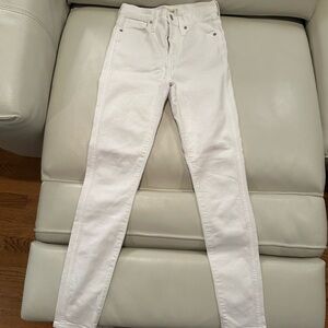 Madewell Size 26 White High-Rise Skinny Jeans